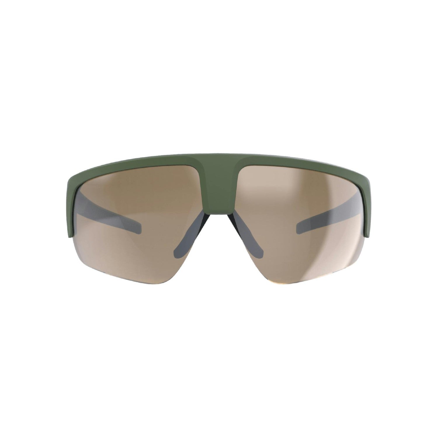 Matt Olive Green/ Amber Flash Mirror