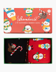 *CLOSEOUT* Bamboozld Mens Slow Hoho 2pk Gift Box Bamboo Socks 7-11