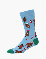*CLOSEOUT* Bamboozld Mens Festive Quokka Bamboo Sock 7-11