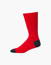 Bamboozld Mens Classic Rib Bamboo Sock Scarlet Red 7-11