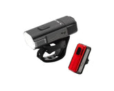 Moon Rigel Lite and Helix Lite Front and Rear Light Set 500/100 Lumens