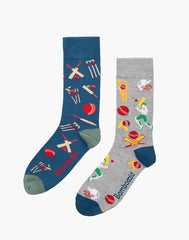 Bamboozld Mens The Cricketer 2pk Gift Box Bamboo Socks 7-11