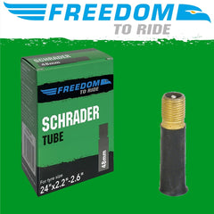 Freedom To Ride Bicycle Tube Schrader Valve 24"x 2.20"-2.60" 48mm