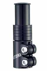 Satori Heads Up Dual Bolt. Adaptor riser for ahead stem. Height Adjuster up to 75mm for 1 1/8th steerer, length 117mm Black 3002