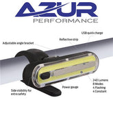Azur Alien 2 USB Front Head Bike Light 240LM