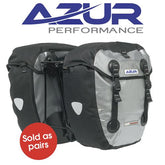 Azur Waterproof Rear 42 LITRE Pannier Bags Silver and Black