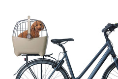 Basil Buddy Bicycle Pet Basket with MIK Mounting System Biscotti Brown