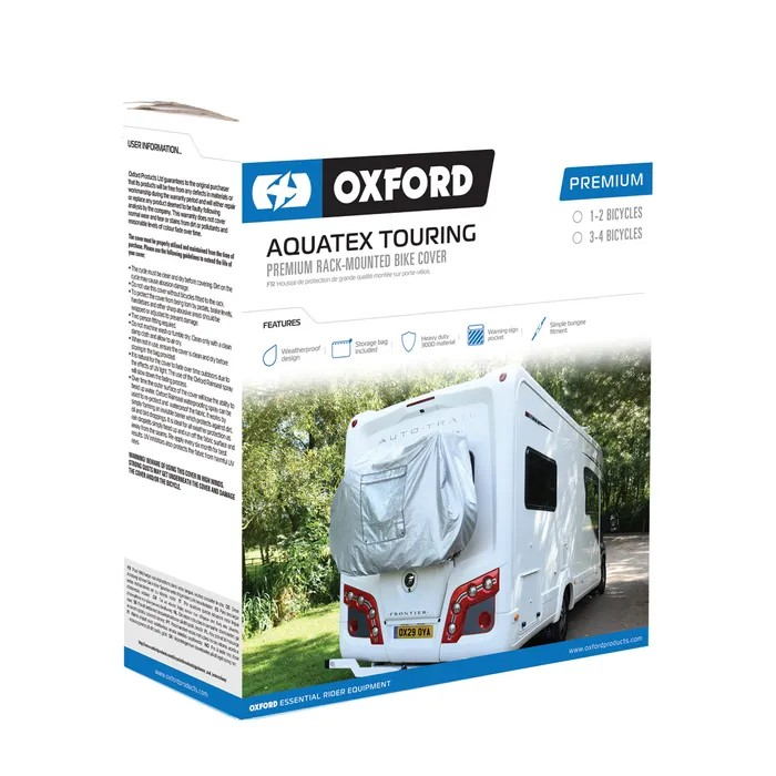 *CLOSEOUT* Oxford BIKE COVER - Aquatex Touring "Premium Rack-Mounted Bike Cover" for 3-4 Bikes - Includes Storage Bag - Also works as a cover for a 4 Burner Hooded BBQ!