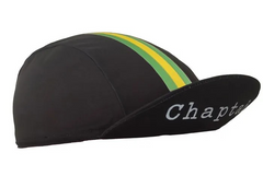 Chaptah Cycling Cap Green & Gold Stripe