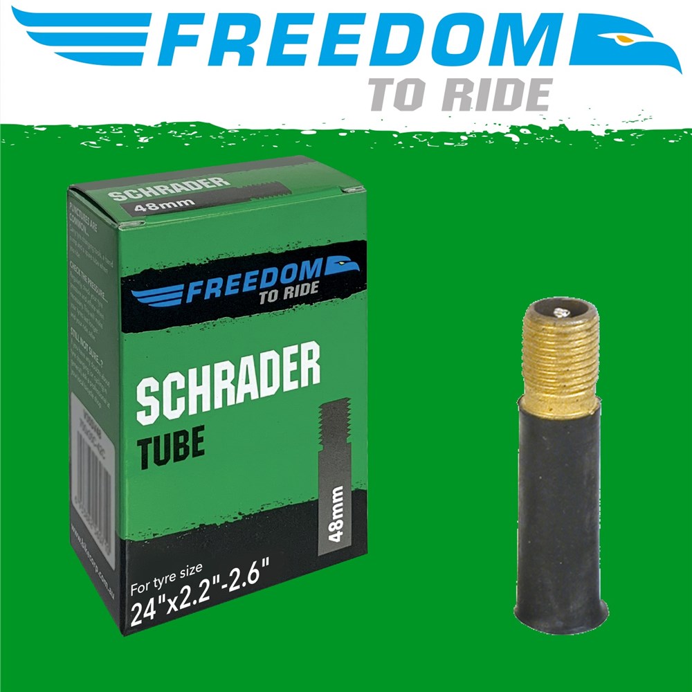 Freedom To Ride Bicycle Tube Schrader Valve 24"x 2.20"-2.60" 48mm