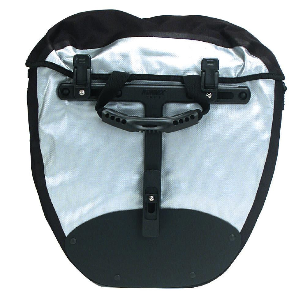 Azur Waterproof Rear 42 LITRE Pannier Bags Silver and Black