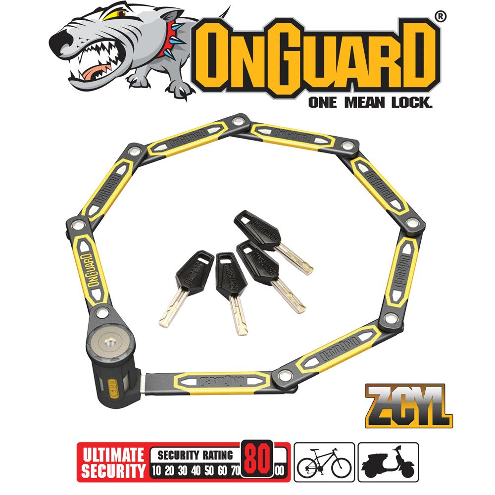On Guard K9 Series  Heavy Duty Folding Lock  Link Plate Lock  112cm 8114