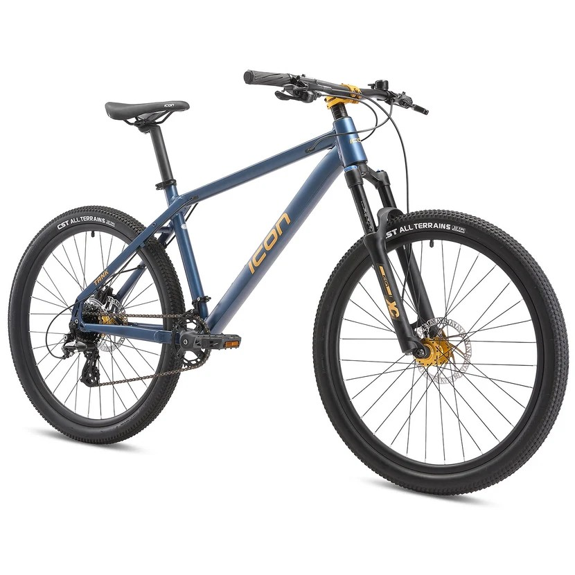 Icon Tank Street Mountain Bike 26"  Navy Blue and Gold