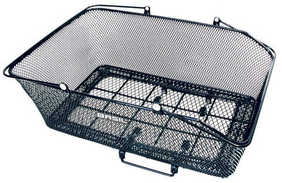 Basil California Clamp-On Rear Basket Black Mesh with Handles