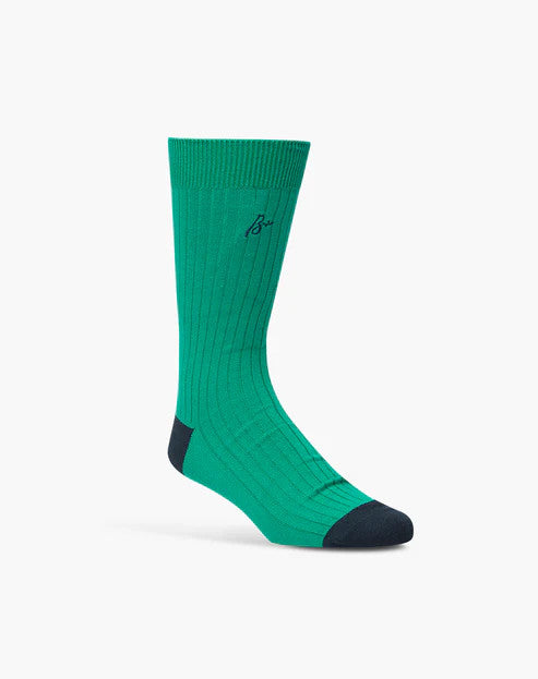 Bamboozld Mens Classic Rib Bamboo Sock Emerald 7-11
