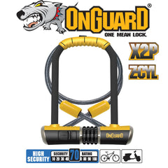 On Guard Bulldog Series DT Combo Shackle 11.5cm x 23cm D 13mm Cable 120cm x 10mm 8012C