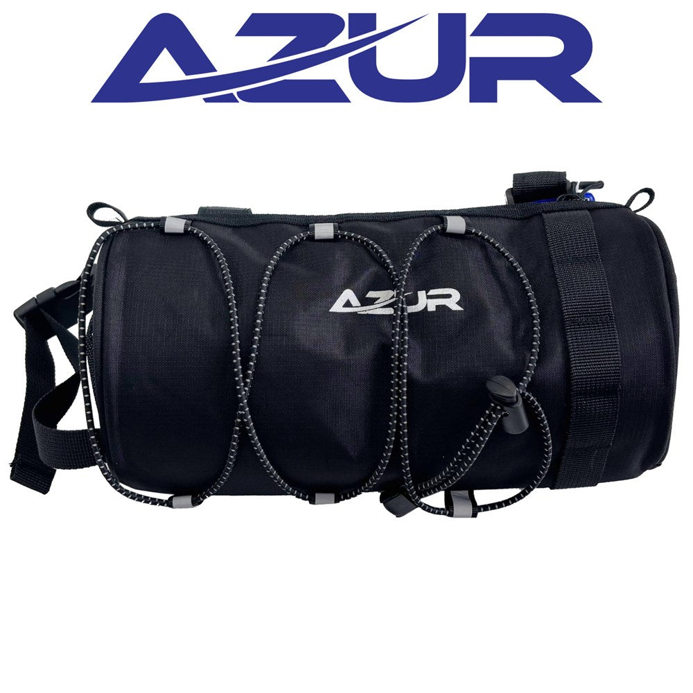 Azur Water Resistant Handlebar Roll Bag Black