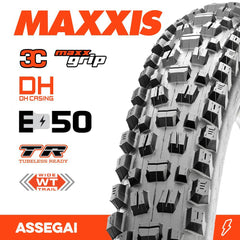 Maxxis Assegai 27.5 X 2.50 WT 3C GRIP DH TR E-MTB FOLD 60X2 TPI E-50