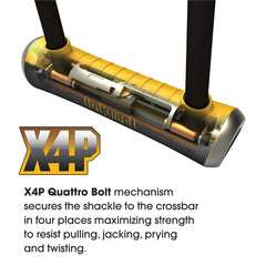 On Guard Pitbull Standard U-Lock Keyed 11.5cm x 23cm D 14mm - e-Bike Series