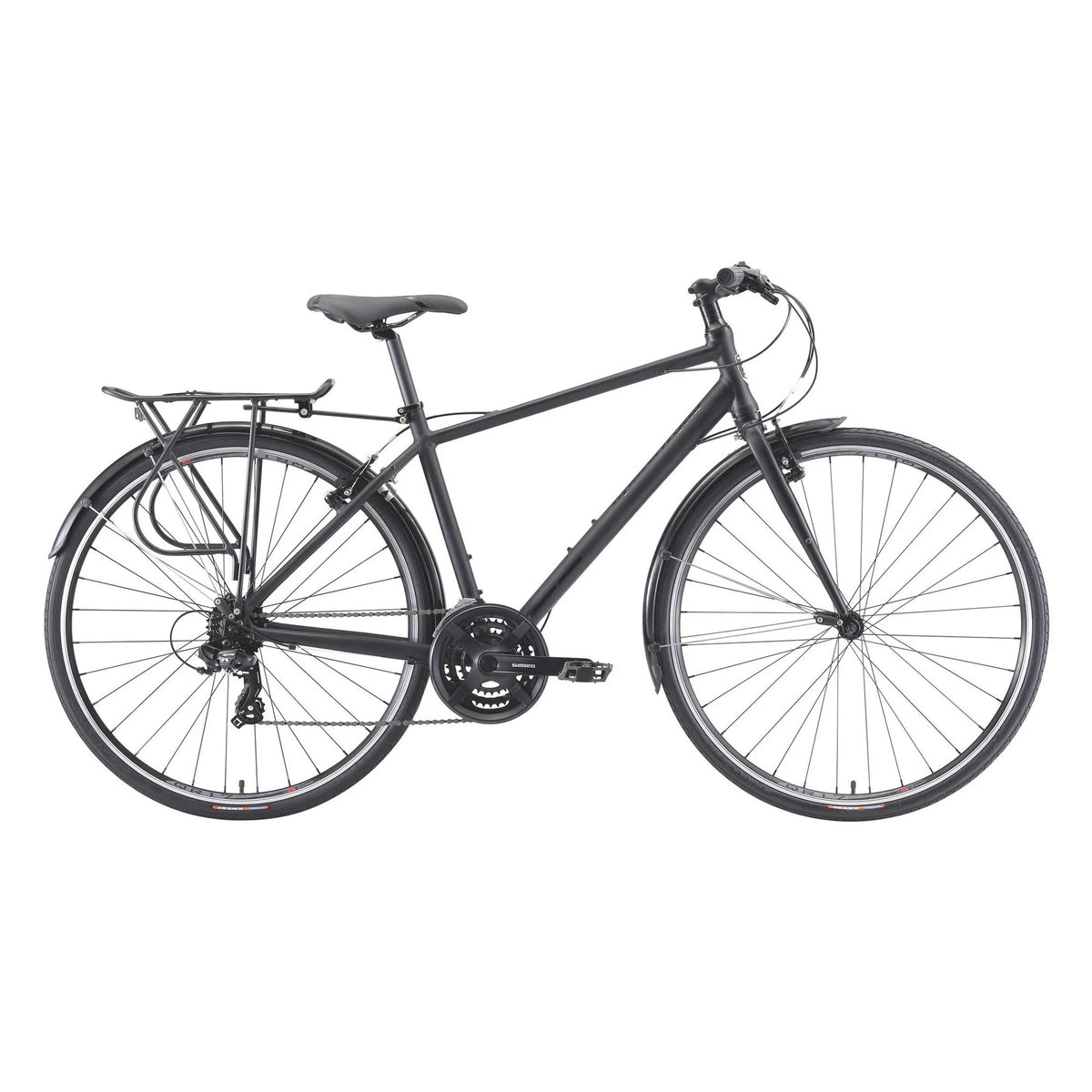 Malvern Star Sprint 2 Urban Flat-Bar Bike Matt Black/Grey