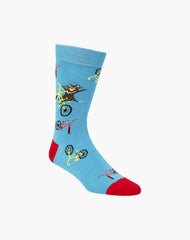 Bamboozld Mens  Dare Devil Bamboo Socks Sky Blue 7-11