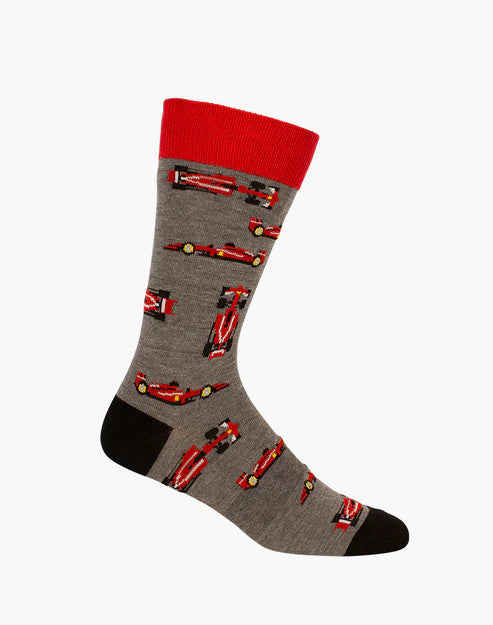 Bamboozld Mens  F1 Bamboo Sock Charcoal 7-11
