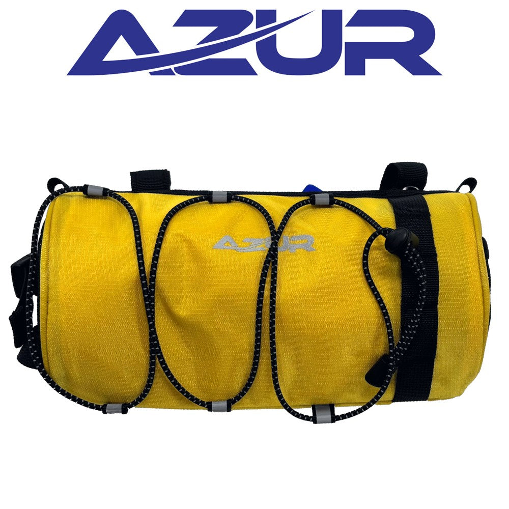 Azur Water Resistant Handlebar Roll Bag Yellow