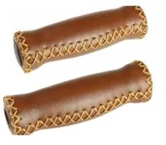 Handlz Handlebar Grips Classic RETRO Hand stitched Brown