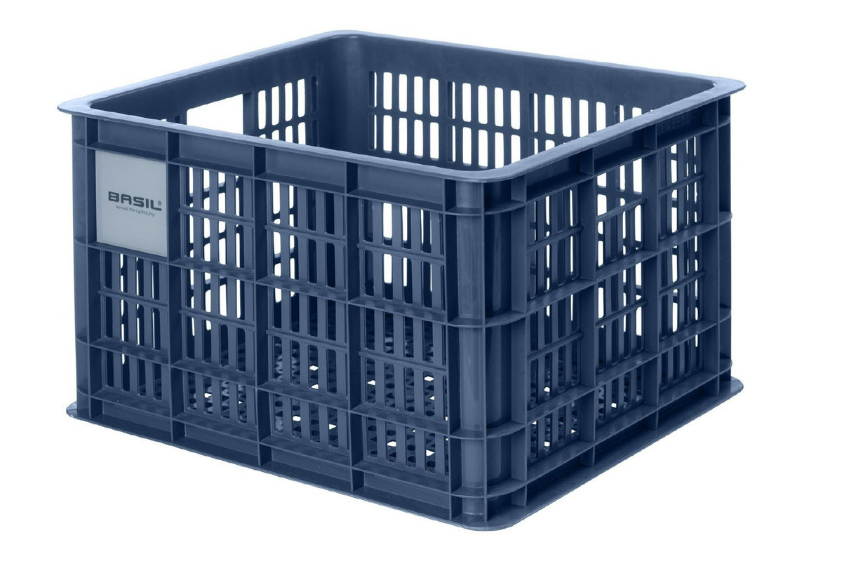 Basil Bicycle Crate Recycled Bluestone Blue