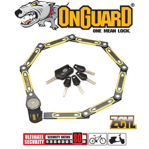 On Guard K9 Series  Heavy Duty Folding Lock  Link Plate Lock  79cm