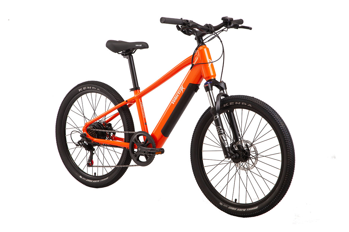 VelectriX Hurricane Kids 24 " Electric Mountain E-Bike Orange 24"
