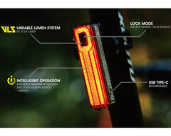 Moon Helix Max Rear Light 250 Lumens