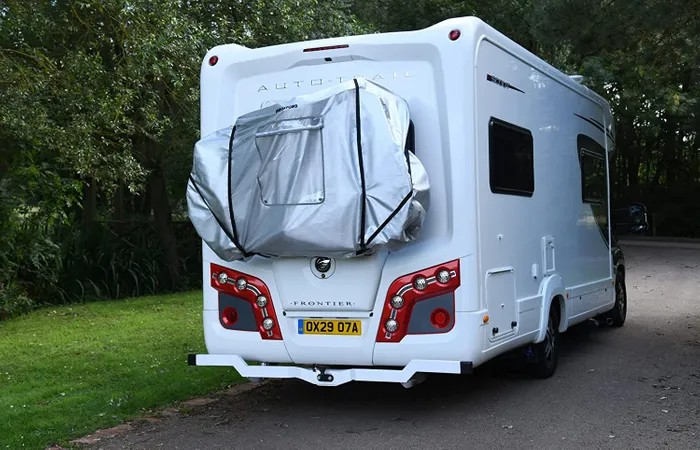 *CLOSEOUT* Oxford BIKE COVER - Aquatex Touring "Premium Rack-Mounted Bike Cover" for 1-2 Bikes - Includes Storage Bag - Also works as a cover for a 4 Burner Hooded BBQ!
