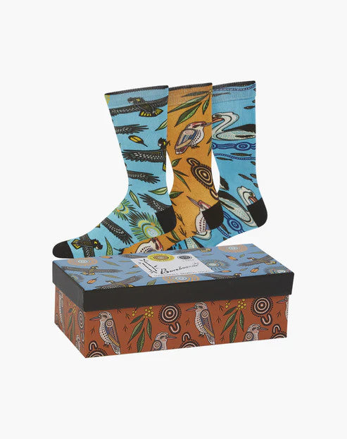 Bamboozld Mens Australian Native Birds 3pk Gift Box 7-11