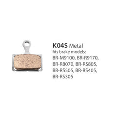 Shimano BR-R9170 Metal Brake Pads and Spring BP-K04S-MX