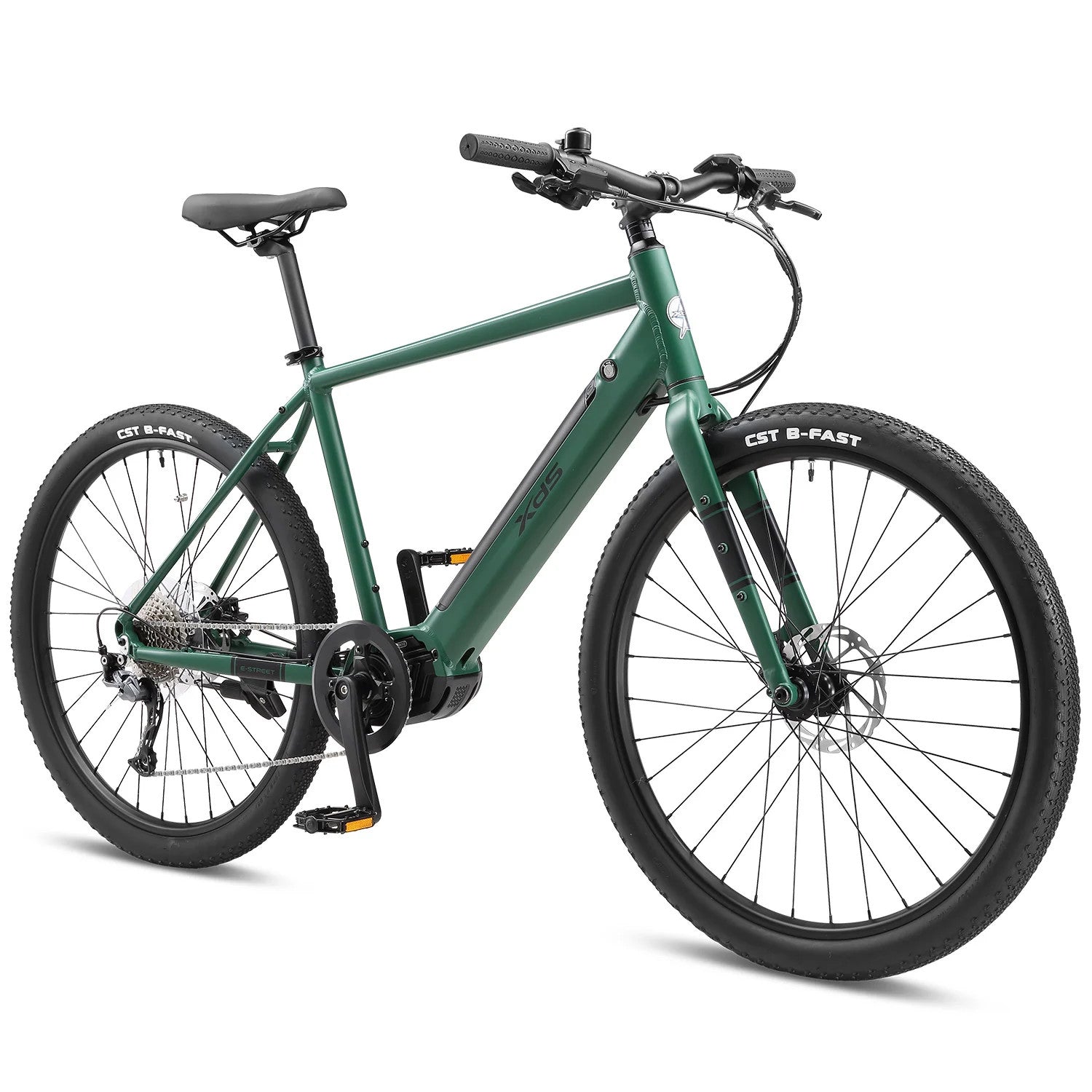 XDS E-Street Mens E-Bike 27.5 Forest Green 2025 – Melbourne Bicycles
