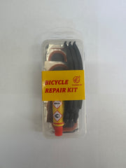 Tube Punture Repair Kit & 3 x Tyre Levers, 9 x Assorted Patches(3 x25mm, 2 x34mm, 2 x35x24mm & 2 x 50 x 32mm)/8cc Glue solution/ Sand paper