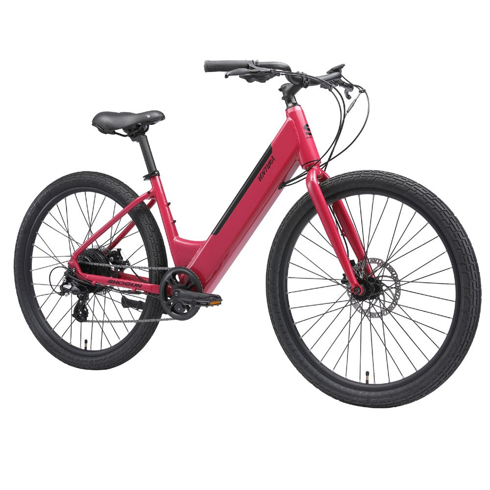 Shogun Ventura Step Through E-Bike Magenta Red