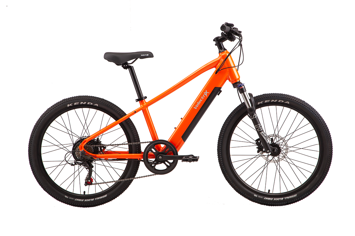 VelectriX Hurricane Kids 24 " Electric Mountain E-Bike Orange 24"