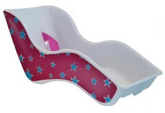 Dolly Seat Carrier  for 12/16" Stars Pinky Purple with Blue Stars