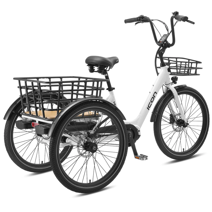 XDS Icon E-Matic 24" E-Trike 3 Speed Casper White