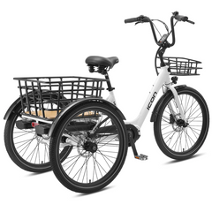 XDS Icon E-Matic 24" E-Trike 3 Speed Casper White
