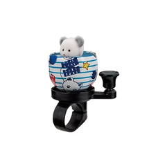 Bike Bell Bear in Blue Stripe Cup - Fits 22.2mm Handlebar