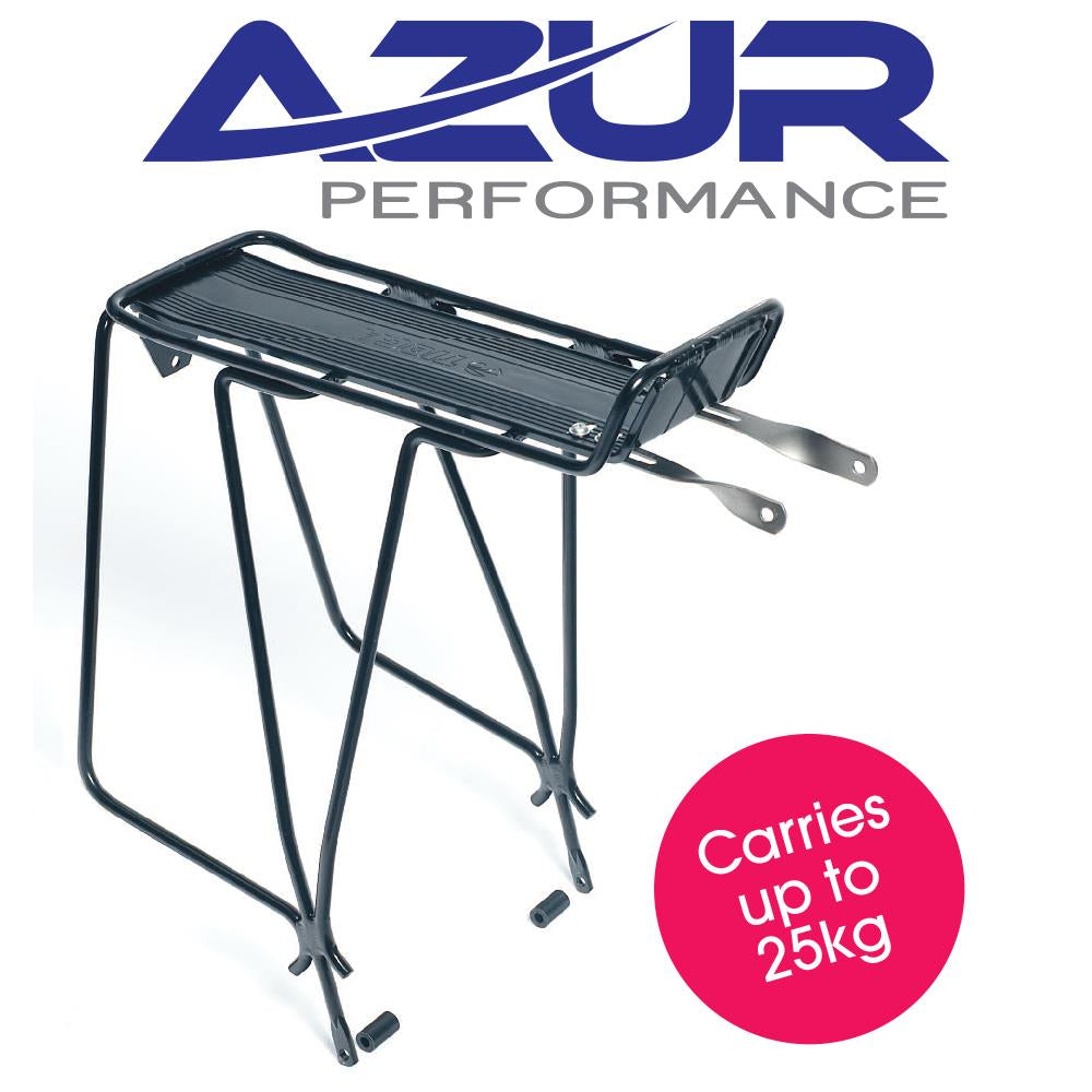 Azur Bike Racks Azur Rear Touring Pannier Carrier Rack Alloy Disc Brake Compatable Bla ...