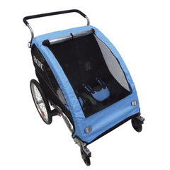 Pacific Trailer Double Deluxe Jogger Stroller Trailer Blue Black