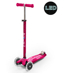 Micro Maxi Deluxe LED 3 Wheel Scooter Pink